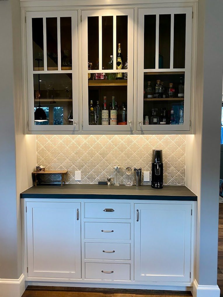 Painted built-in cabinet