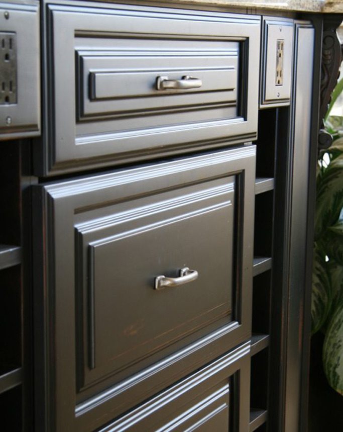 Painted cabinet door detail